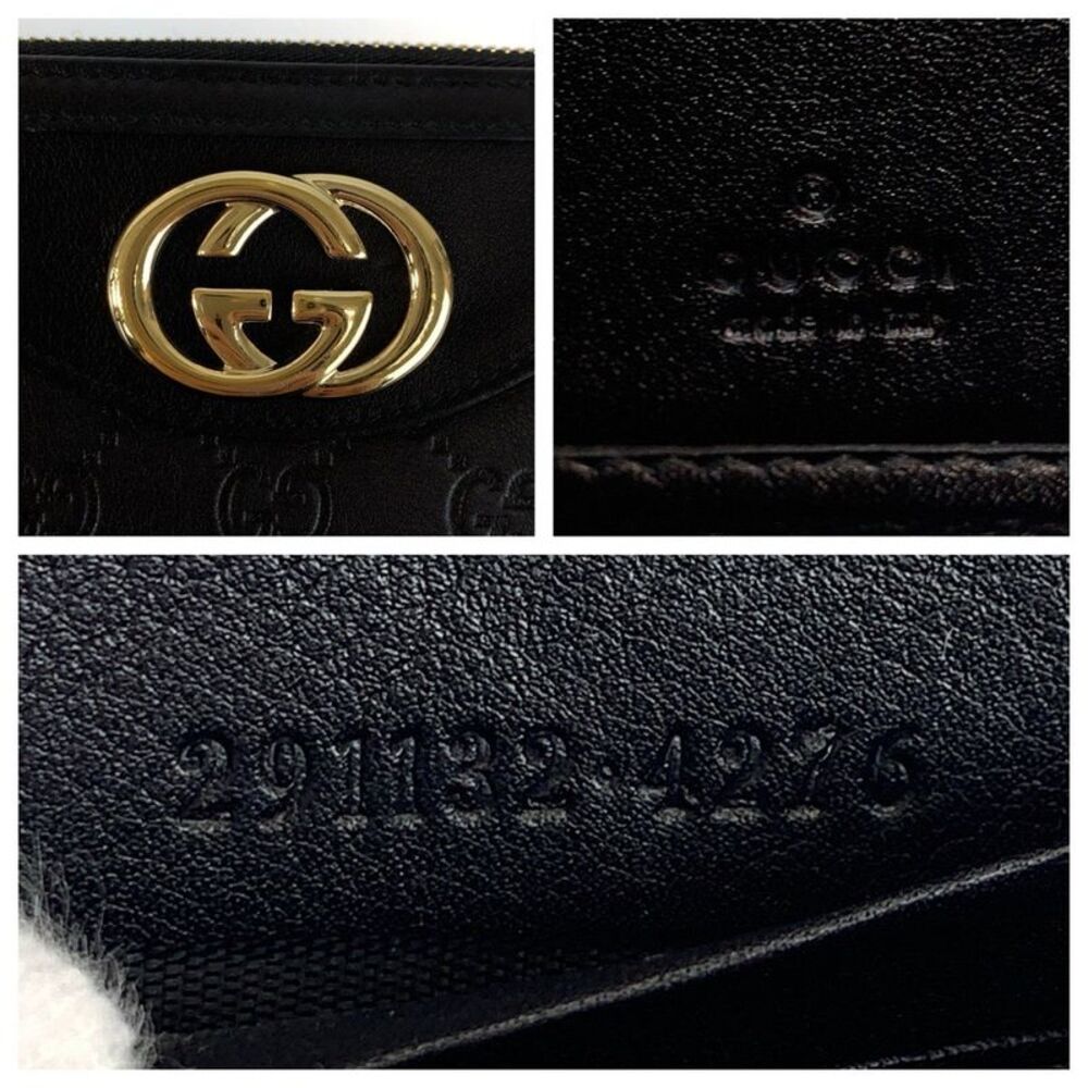 Gucci Leather Interlocking Long Wallet - image 5